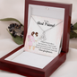 To my best friend - a best friend is like a four-leaf clover - Anchor Pendant Necklace - JustFamilyThings