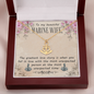 To My Beautiful Marine Wife - Anchor Pendant Necklace - JustFamilyThings