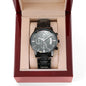 Ride Safe Daddy, Gift For Biker Dad - Black Chronograph Watch - JustFamilyThings