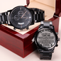 To My Husband, I Love You - Black Chronograph Watch - JustFamilyThings
