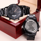 To Stepson From Stepmom - Black Chronograph Watch - JustFamilyThings