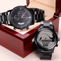 I Hooked The Best Dad - Black Chronograph Watch - JustFamilyThings