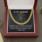 To my husband - god doesn't give his hardest battles - Cuban Link Chain - JustFamilyThings