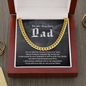 Thick Chain Necklace Gift for Teacher Dad, Gift for Teacher Father from Child - Cuban Link Chain - JustFamilyThings