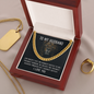 To my husband - god doesn't give his hardest battles - Cuban Link Chain - JustFamilyThings