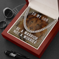 To My Son - Be A Warrior Not A Worrier - Cuban Link Chain - JustFamilyThings