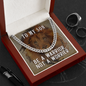 To My Son - Be A Warrior Not A Worrier - Cuban Link Chain - JustFamilyThings