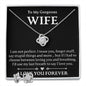 To My Gorgeous Wife - Love Knot Necklace + Earrings Set - JustFamilyThings
