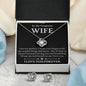 To My Gorgeous Wife - Love Knot Necklace + Earrings Set - JustFamilyThings