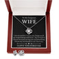 To My Gorgeous Wife - Love Knot Necklace + Earrings Set - JustFamilyThings