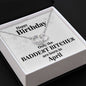 Happy Birthday - Bitches White - Interlocking Circle Necklace - JustFamilyThings