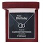 Happy Birthday - Bitches - Interlocking Circle Necklace - JustFamilyThings