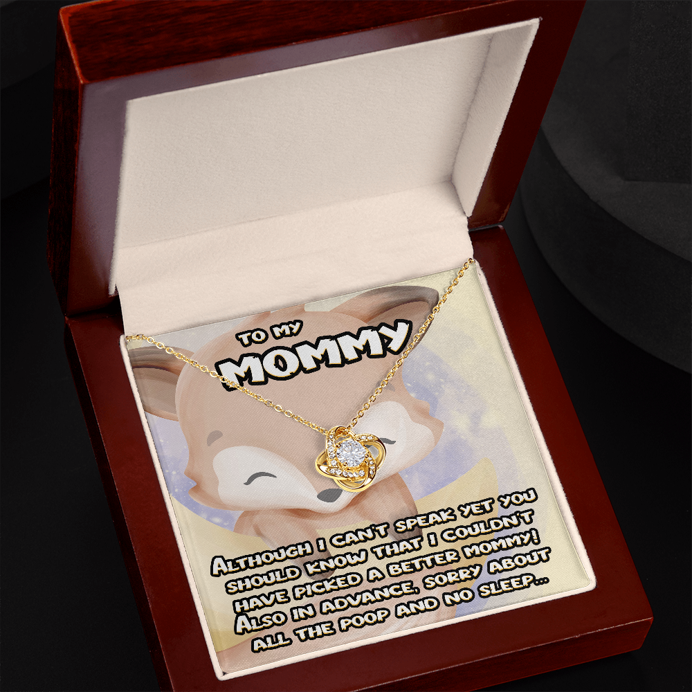 To My Mommy - Gift From Baby - Love Knot Necklace - JustFamilyThings