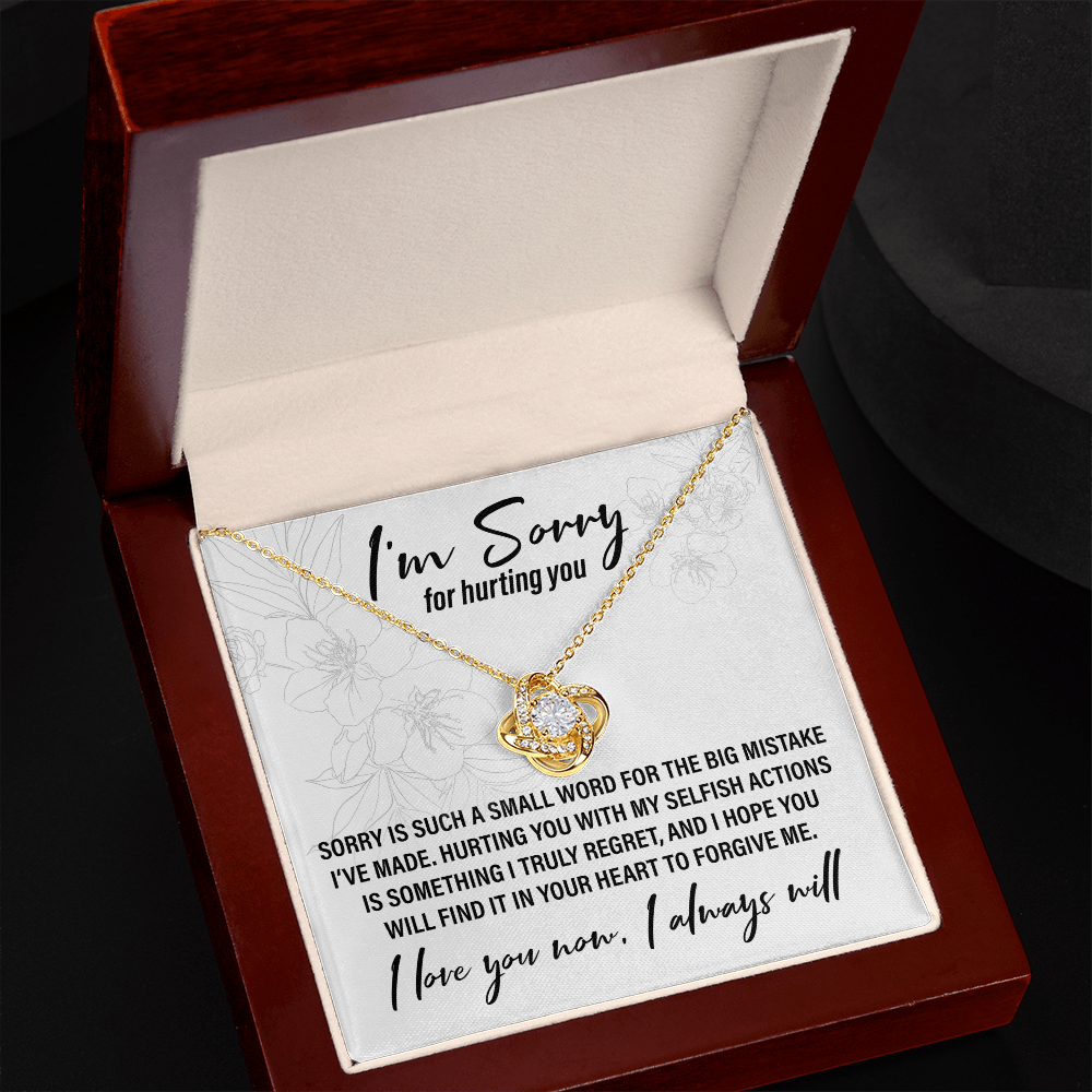 I'm Sorry For Hurting You - Love Knot Necklace - JustFamilyThings