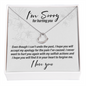 I'm Sorry For Hurting You - Delicate Heart Necklace - JustFamilyThings