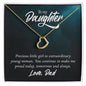 To My Daughter From Dad - Delicate Heart Necklace - JustFamilyThings