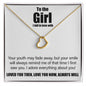 To The Girl I Fell In Love With - Delicate Heart Necklace - JustFamilyThings