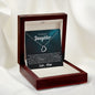 To My Daughter From Mom - Delicate Heart Necklace - JustFamilyThings