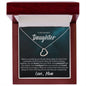 To My Daughter From Mom - Delicate Heart Necklace - JustFamilyThings