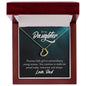 To My Daughter From Dad - Delicate Heart Necklace - JustFamilyThings