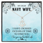 My Dear Navy Wife - Anchor Pendant Necklace - JustFamilyThings