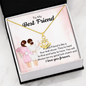 To my best friend - a best friend is like a four-leaf clover - Anchor Pendant Necklace - JustFamilyThings