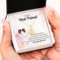 To my best friend - a best friend is like a four-leaf clover - Anchor Pendant Necklace - JustFamilyThings