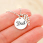 Because someone we love is in heaven - Dad Remembrance Necklace - JustFamilyThings
