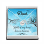 Half of my heart lives in heaven - Dad Remembrance Necklace - JustFamilyThings