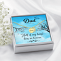 Half of my heart lives in heaven - Dad Remembrance Necklace - JustFamilyThings
