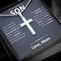 To My Dearest Son - As You wear This Cross - Artisan Cross Necklace - JustFamilyThings
