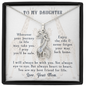 To my daughter from mom - wherever your journey in life may take you - Giraffe Necklace - JustFamilyThings