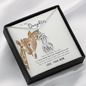 To my daughter from mom - she is my heart - Giraffe Necklace - JustFamilyThings
