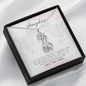 To my daughter from mom - You are the beat of my heart - Giraffe Necklace - JustFamilyThings