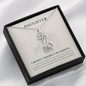 To my daughter - A mother's treasure - Giraffe Necklace - JustFamilyThings