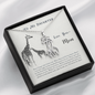 To my daughter from mom - Never forget that I love you - Giraffe Necklace - JustFamilyThings