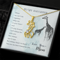 To my daughter from mom - When we can't be - Giraffe Necklace - JustFamilyThings