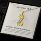To my daughter - A mother's treasure - Giraffe Necklace - JustFamilyThings
