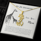 To my daughter from mom - Never forget that I love you - Giraffe Necklace - JustFamilyThings