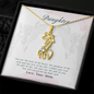 To my daughter from mom - You are the beat of my heart - Giraffe Necklace - JustFamilyThings