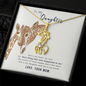 To my daughter from mom - she is my heart - Giraffe Necklace - JustFamilyThings