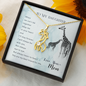 To my daughter from mom - When we can't be - Giraffe Necklace - JustFamilyThings