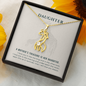To my daughter - A mother's treasure - Giraffe Necklace - JustFamilyThings