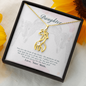 To my daughter from mom - You are the beat of my heart - Giraffe Necklace - JustFamilyThings