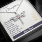 To my daughter from dad - take a step - Dragonfly Necklace - JustFamilyThings