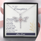 To my daughter from dad - take a step - Dragonfly Necklace - JustFamilyThings