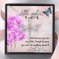 to my little sister - I smile, I laugh - Dragonfly Necklace - JustFamilyThings