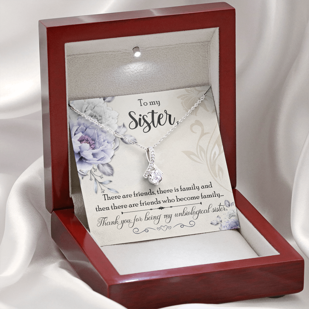 To My Unbiological Sister - Alluring Beauty Necklace - JustFamilyThings
