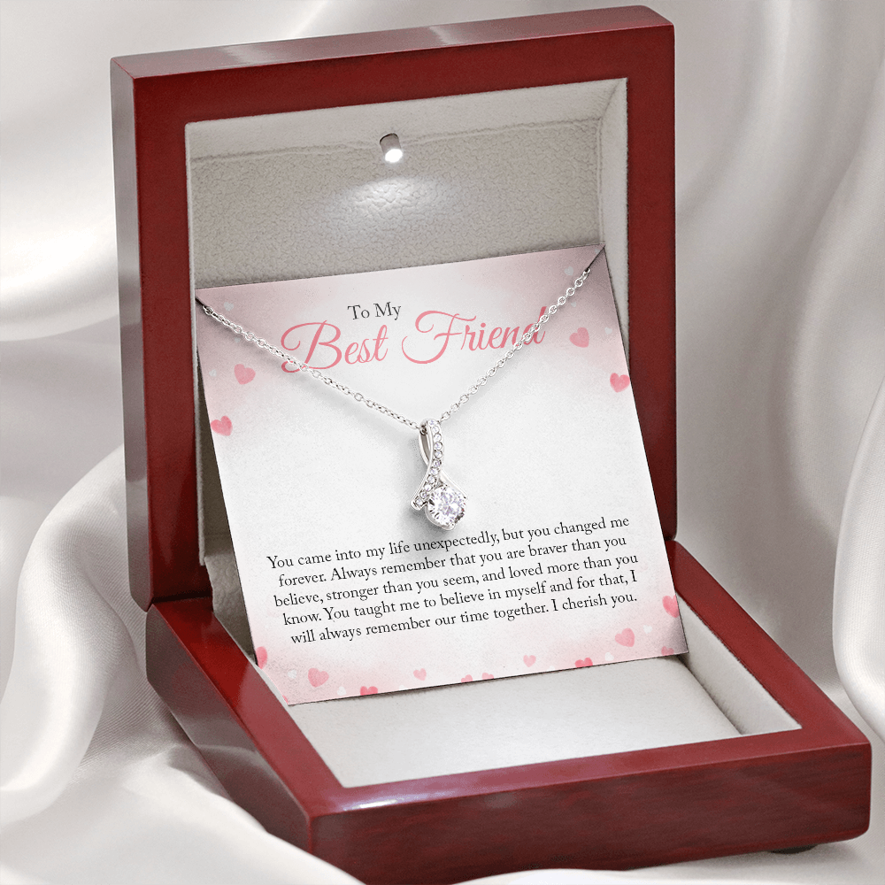 To my Best Friend - you came into my life unexpectedly - Alluring Beauty Necklace - JustFamilyThings