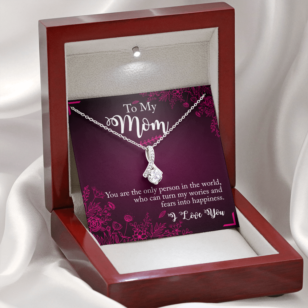 To My Mom - you are the person - Alluring Beauty Necklace - JustFamilyThings